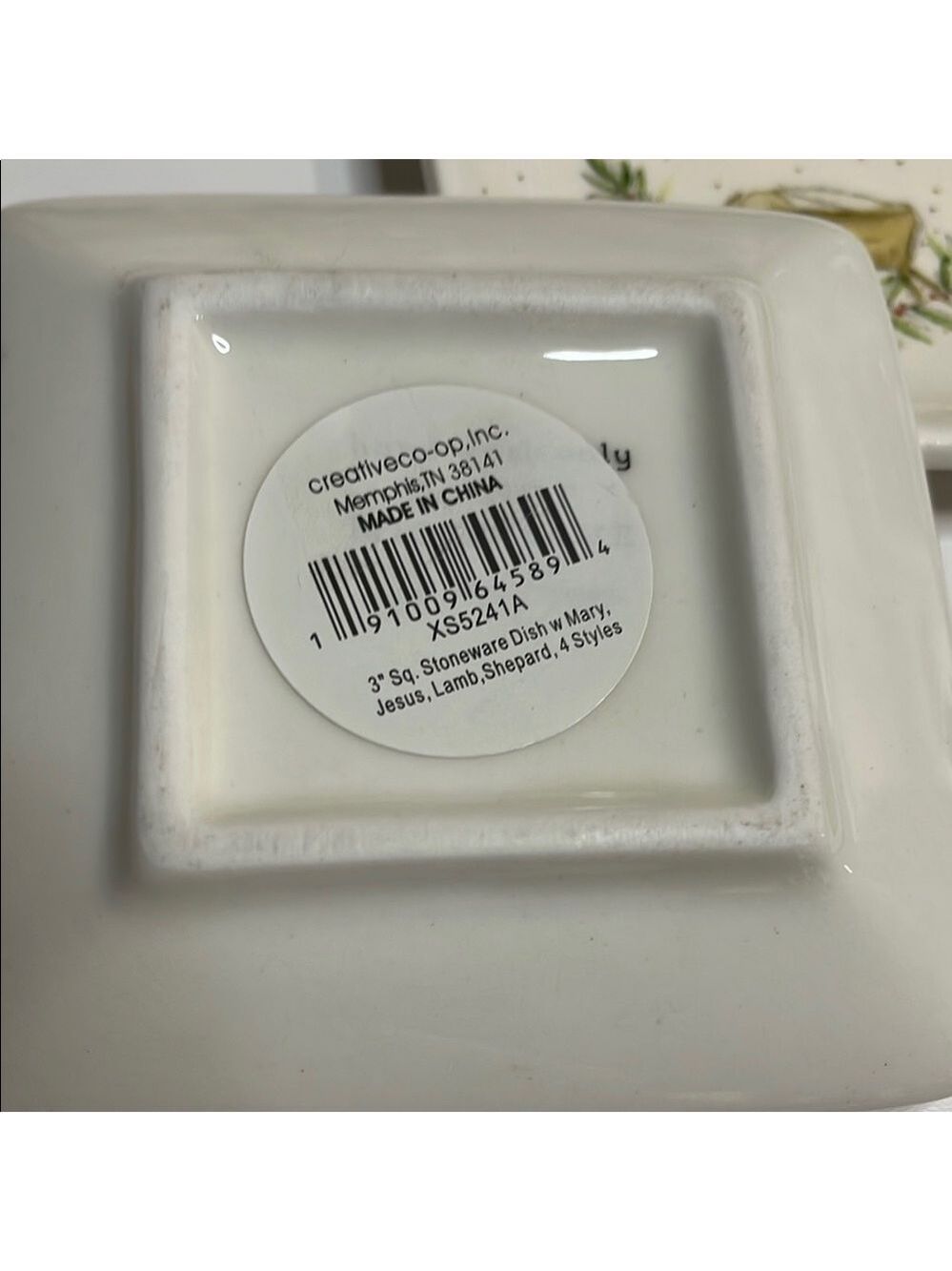 Creative Co-Op Holiday Square Plates 3” Set of 2 NWT - Picture 2 of 2